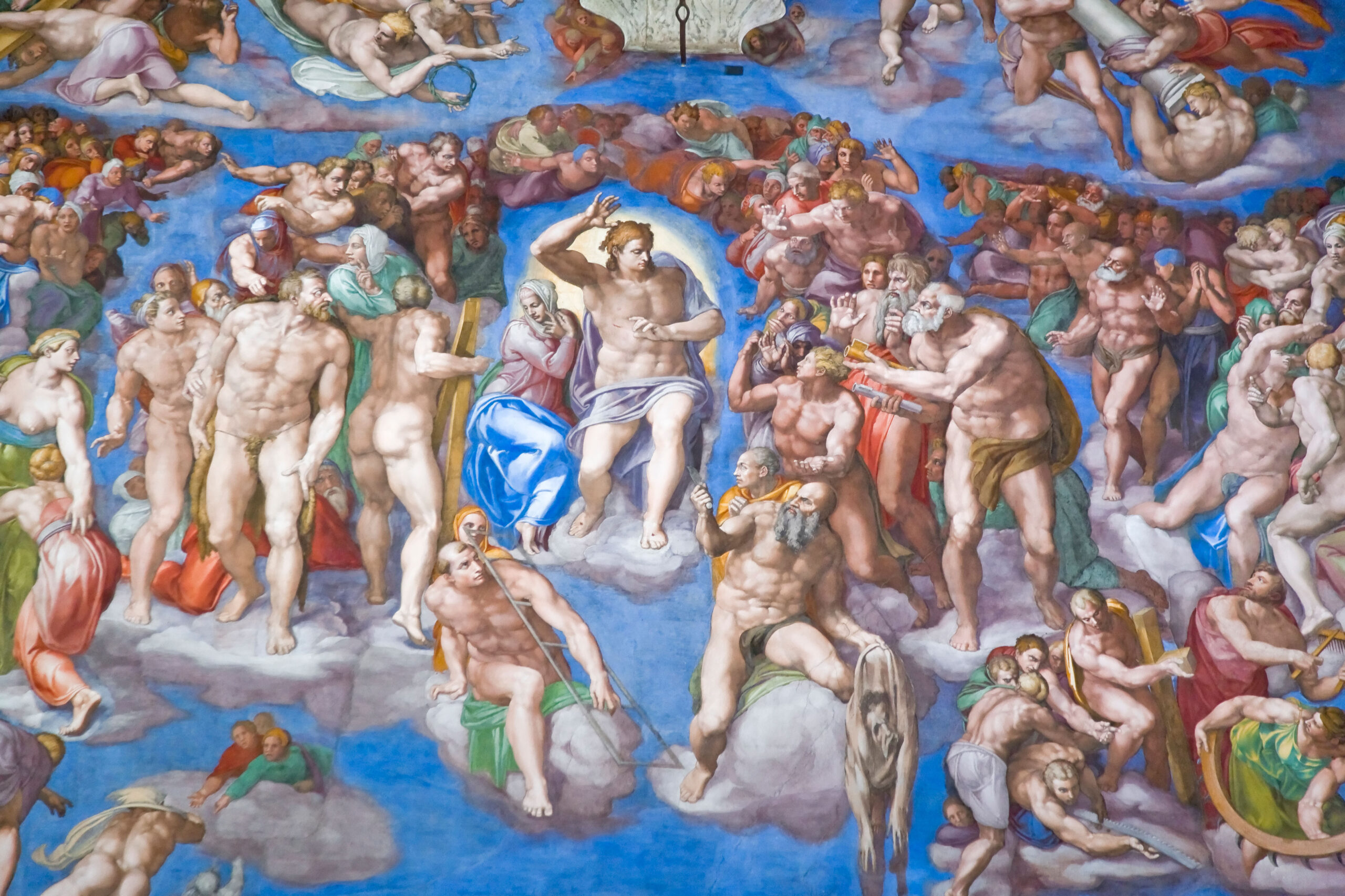 Detail of Michelangelo s Last Judgement Rome Italy